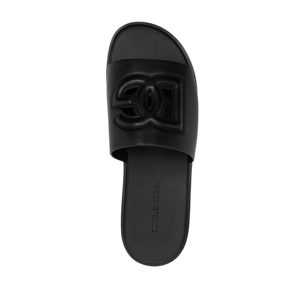 Dolce & Gabbana Black Flip-Flops & Slides Men