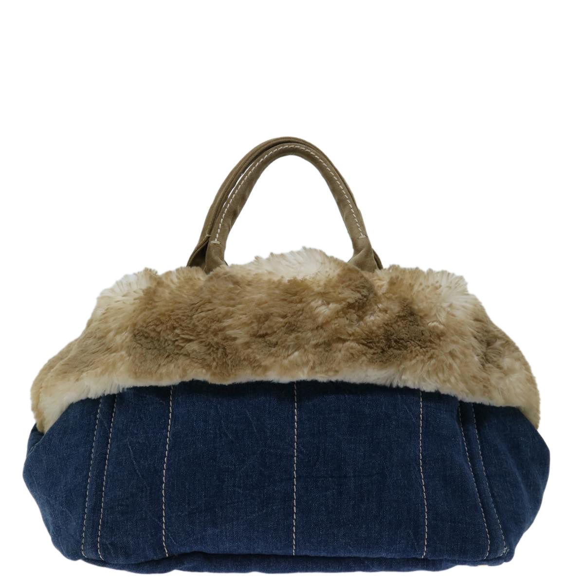 PRADA Canapa GM Hand Bag Denim Blue 69063