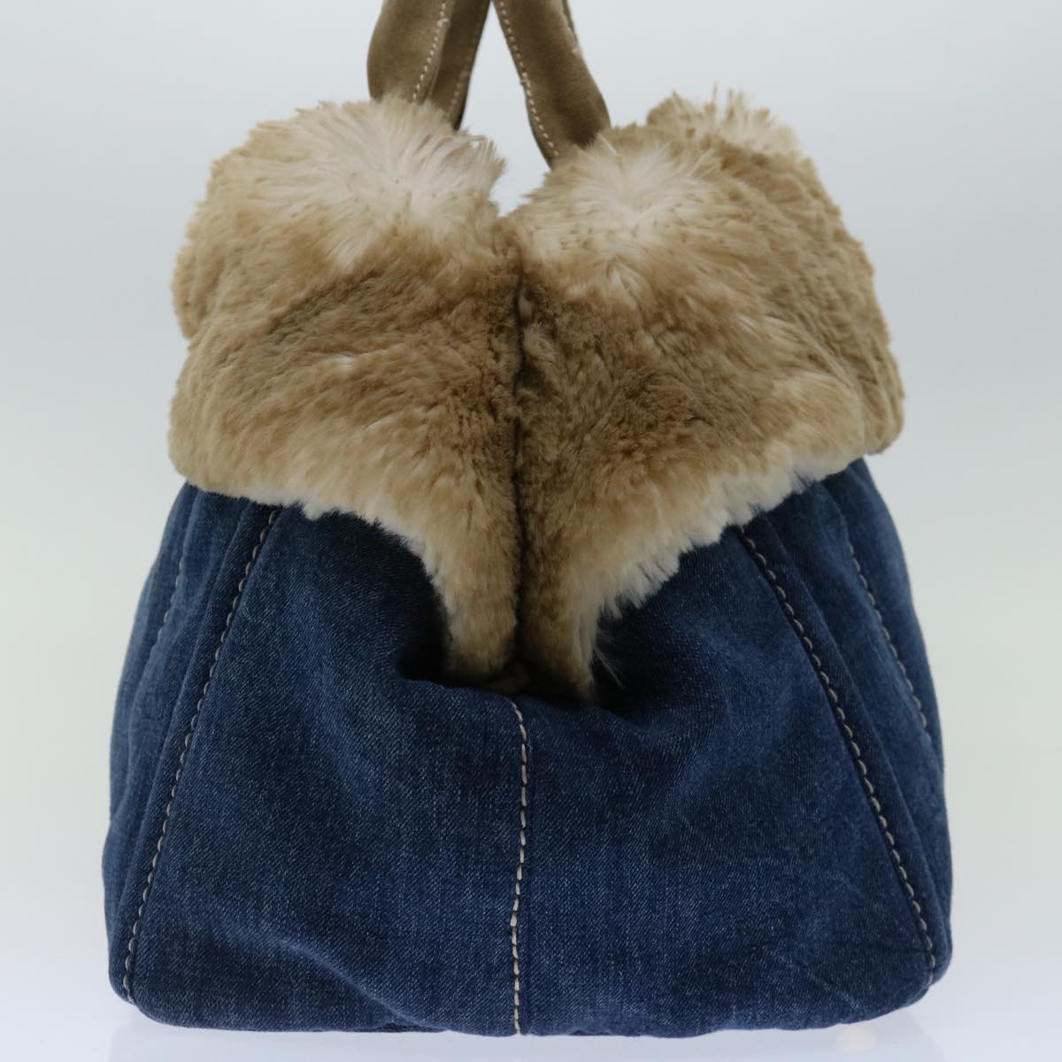 PRADA Canapa GM Hand Bag Denim Blue 69063