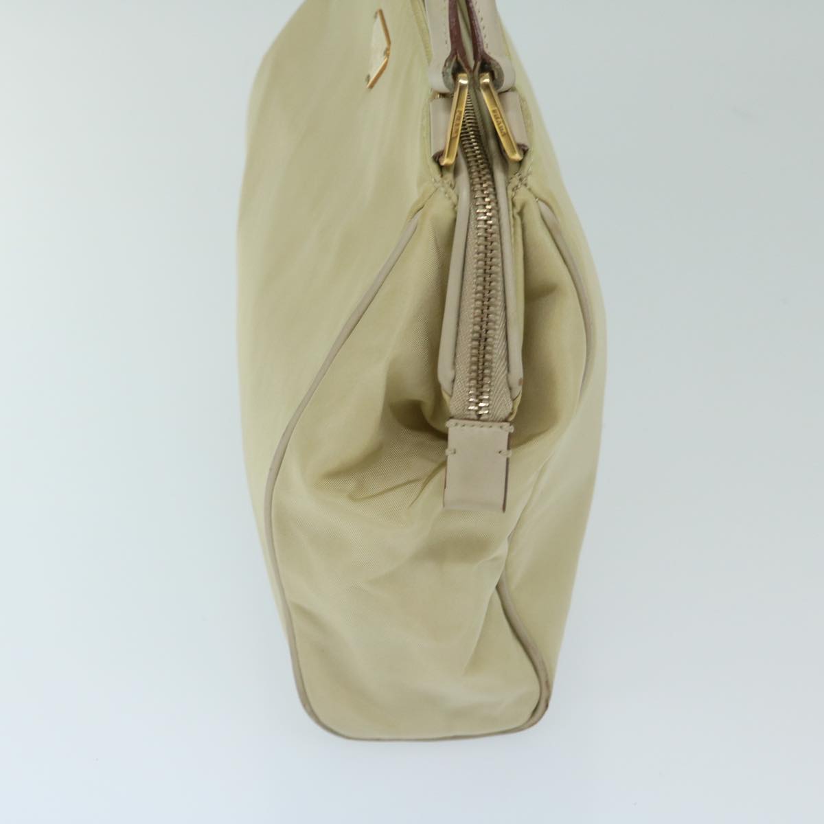 PRADA Hand Bag Nylon Beige  69075