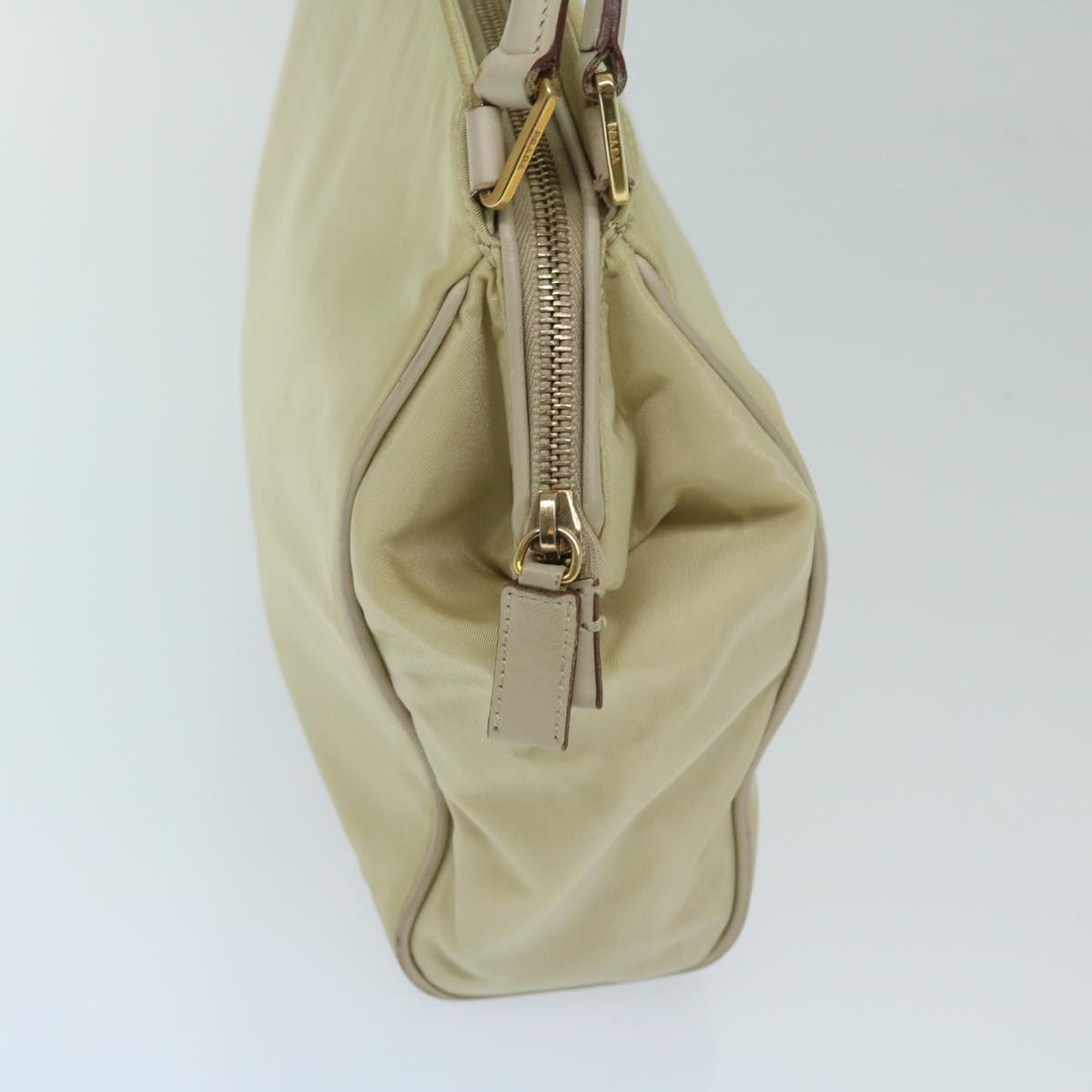 PRADA Hand Bag Nylon Beige  69075