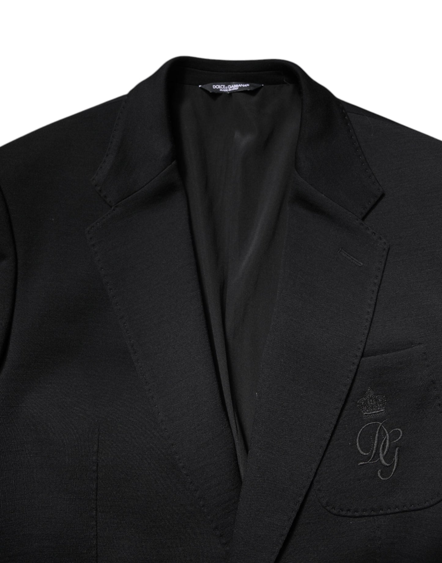 Dolce & Gabbana Black Wool Slim Fit Coat Blazer Jacket Men's Suit ()