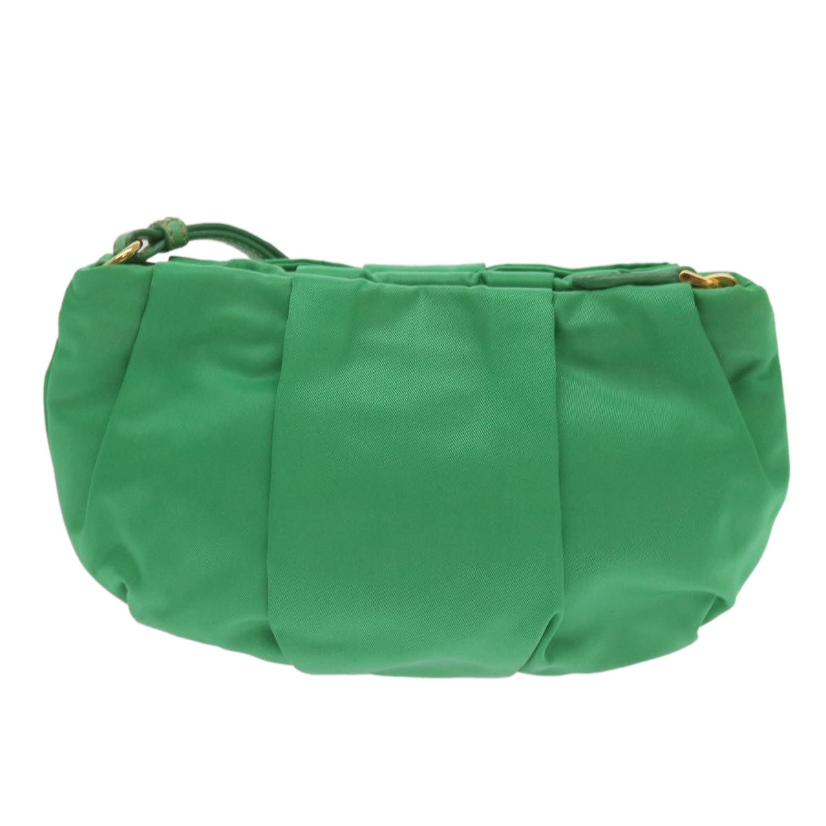 PRADA Ribbon Pouch Nylon Green  69142