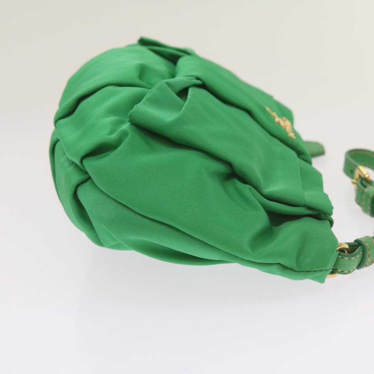 PRADA Ribbon Pouch Nylon Green  69142