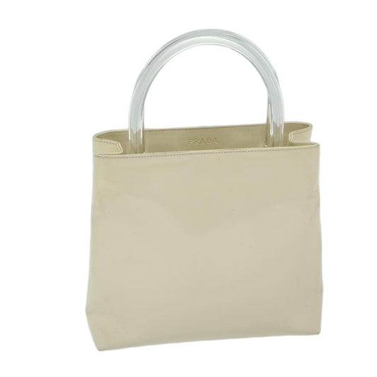 PRADA Hand Bag Enamel White  69200