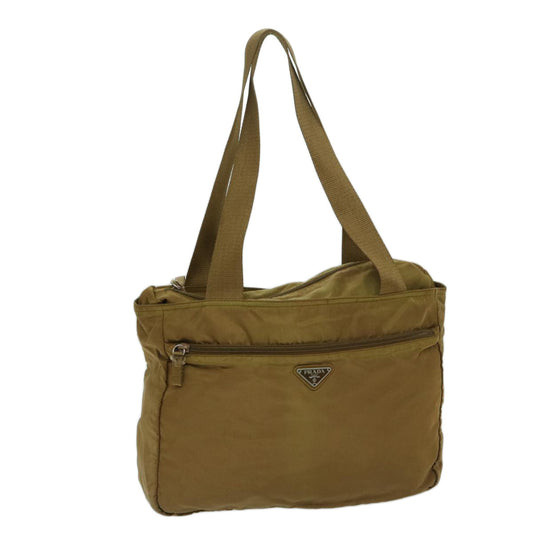 PRADA Shoulder Bag Nylon Khaki  69201