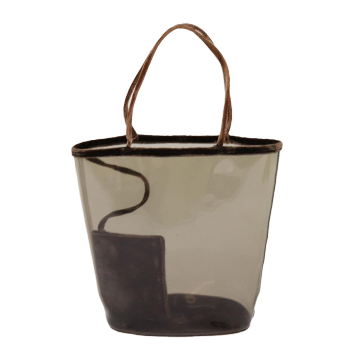 PRADA Hand Bag Vinyl Brown 69232