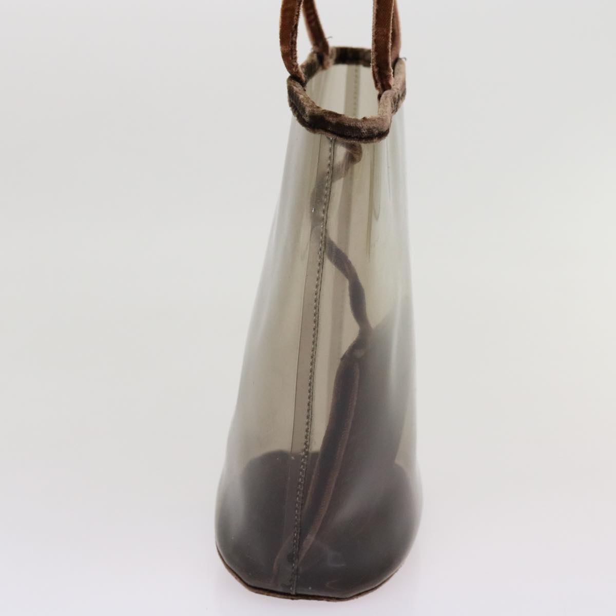PRADA Hand Bag Vinyl Brown 69232