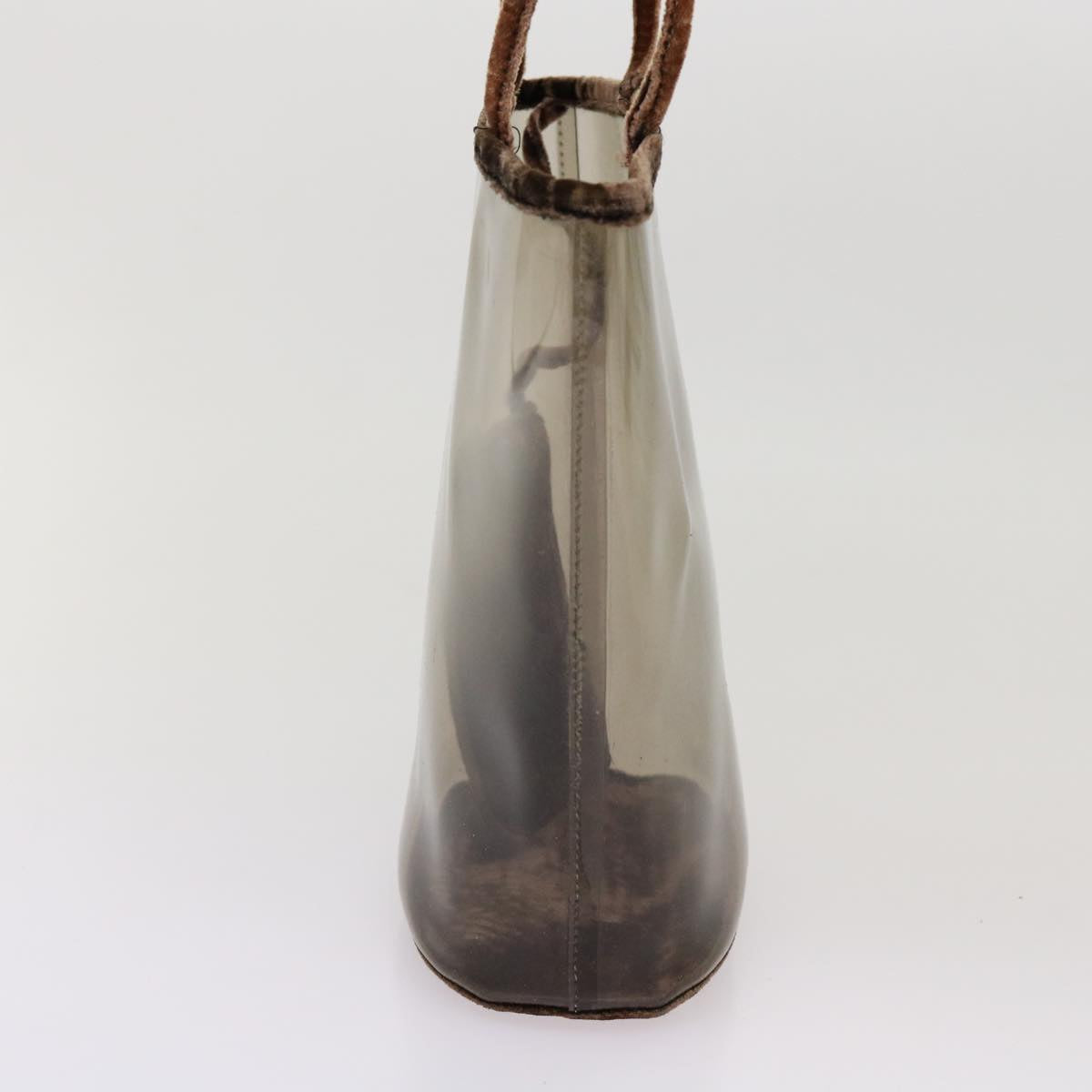 PRADA Hand Bag Vinyl Brown 69232