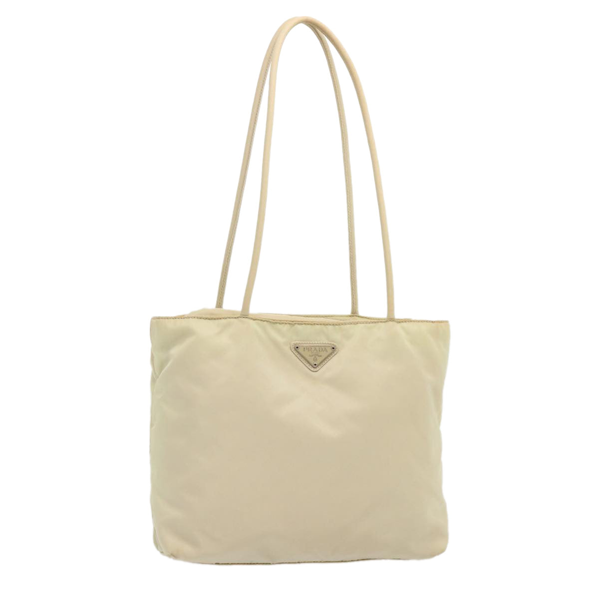 PRADA Tote Bag Nylon Cream  69235