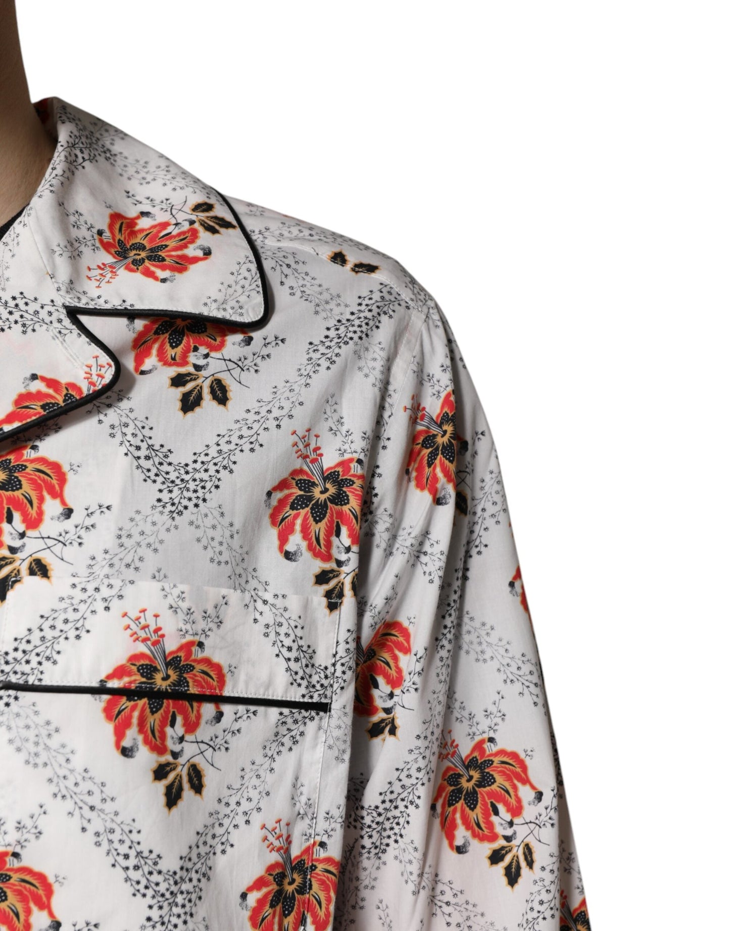 Dolce & Gabbana Multicolor Floral Print Cotton Pajama Set Men's Sleepwear