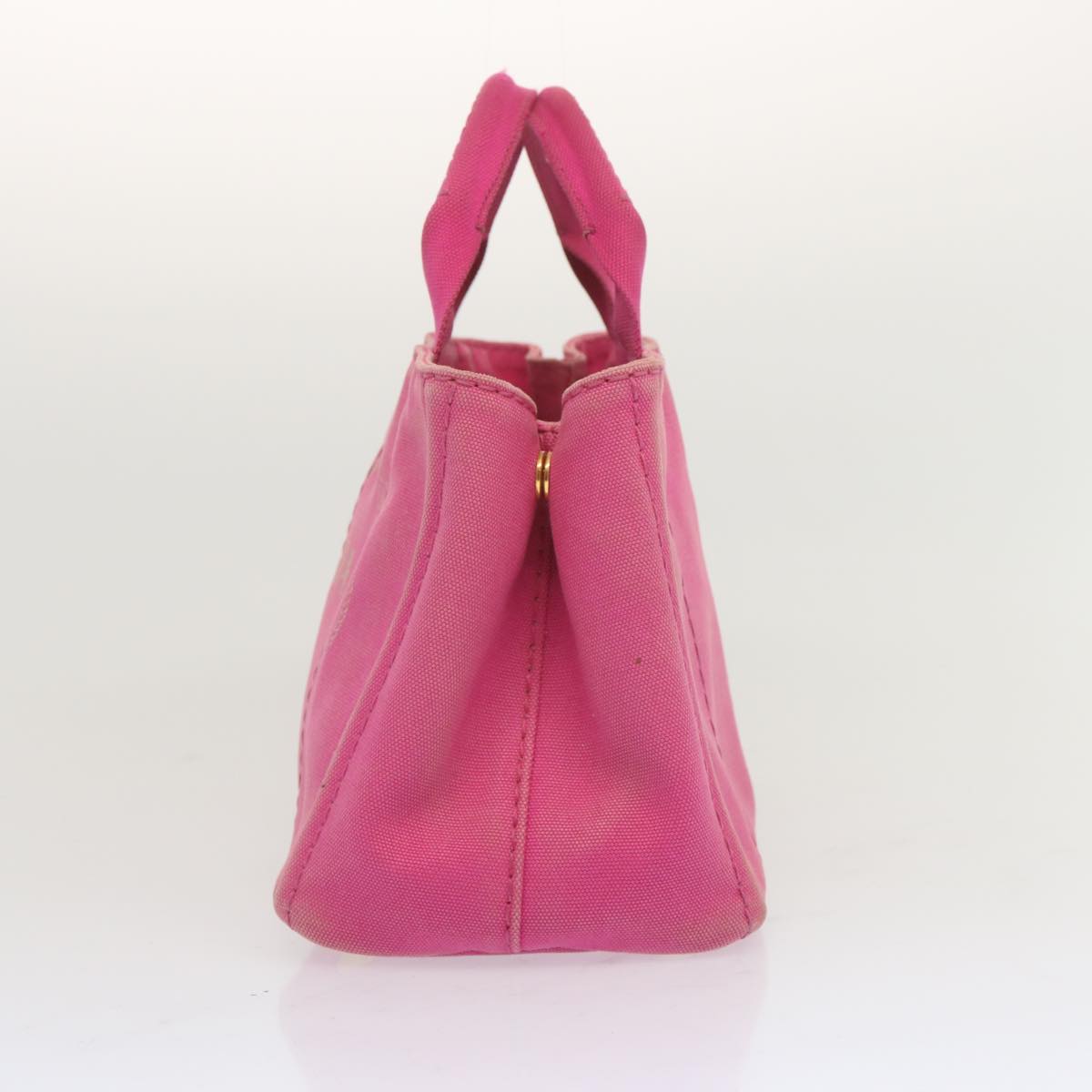 PRADA Canapa PM Hand Bag Canvas Pink 69334