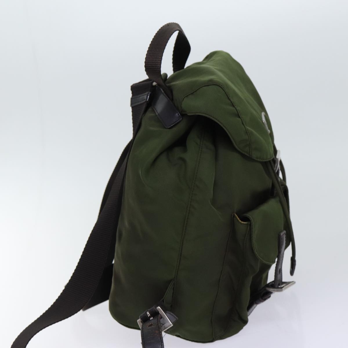 PRADA Backpack Nylon Khaki 69344