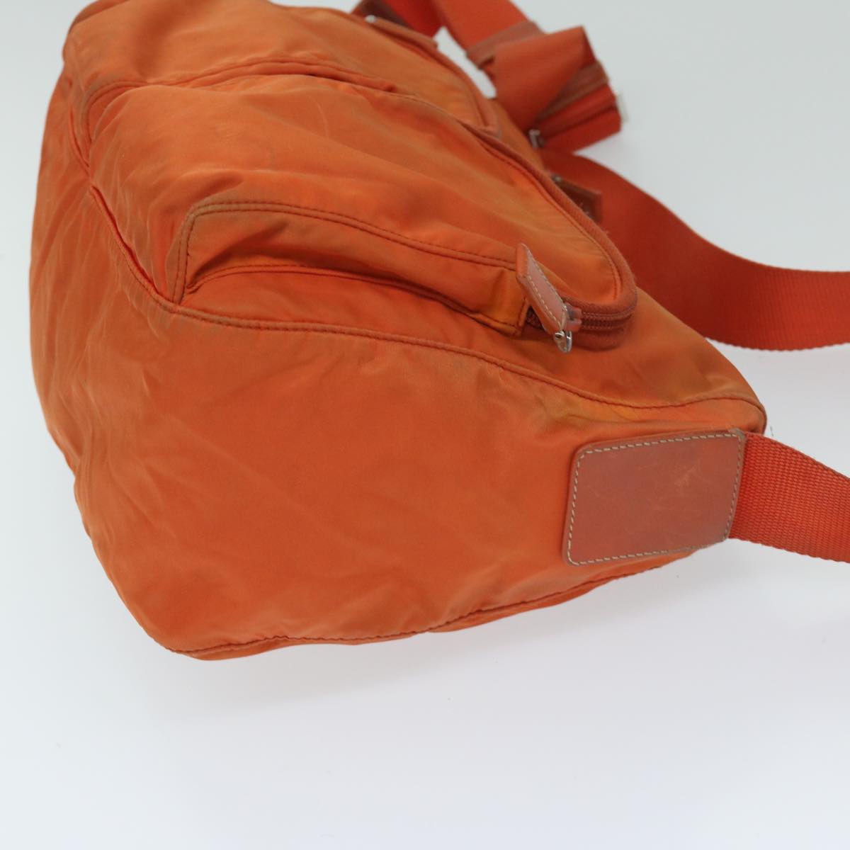 PRADA Shoulder Bag Nylon Orange 69348