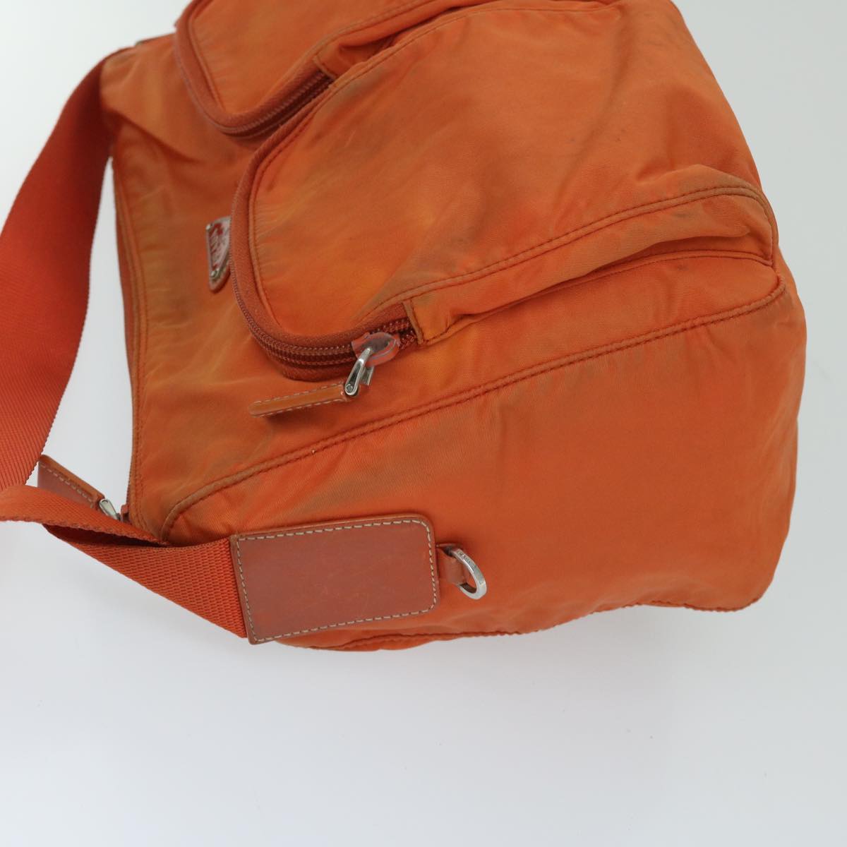 PRADA Shoulder Bag Nylon Orange 69348