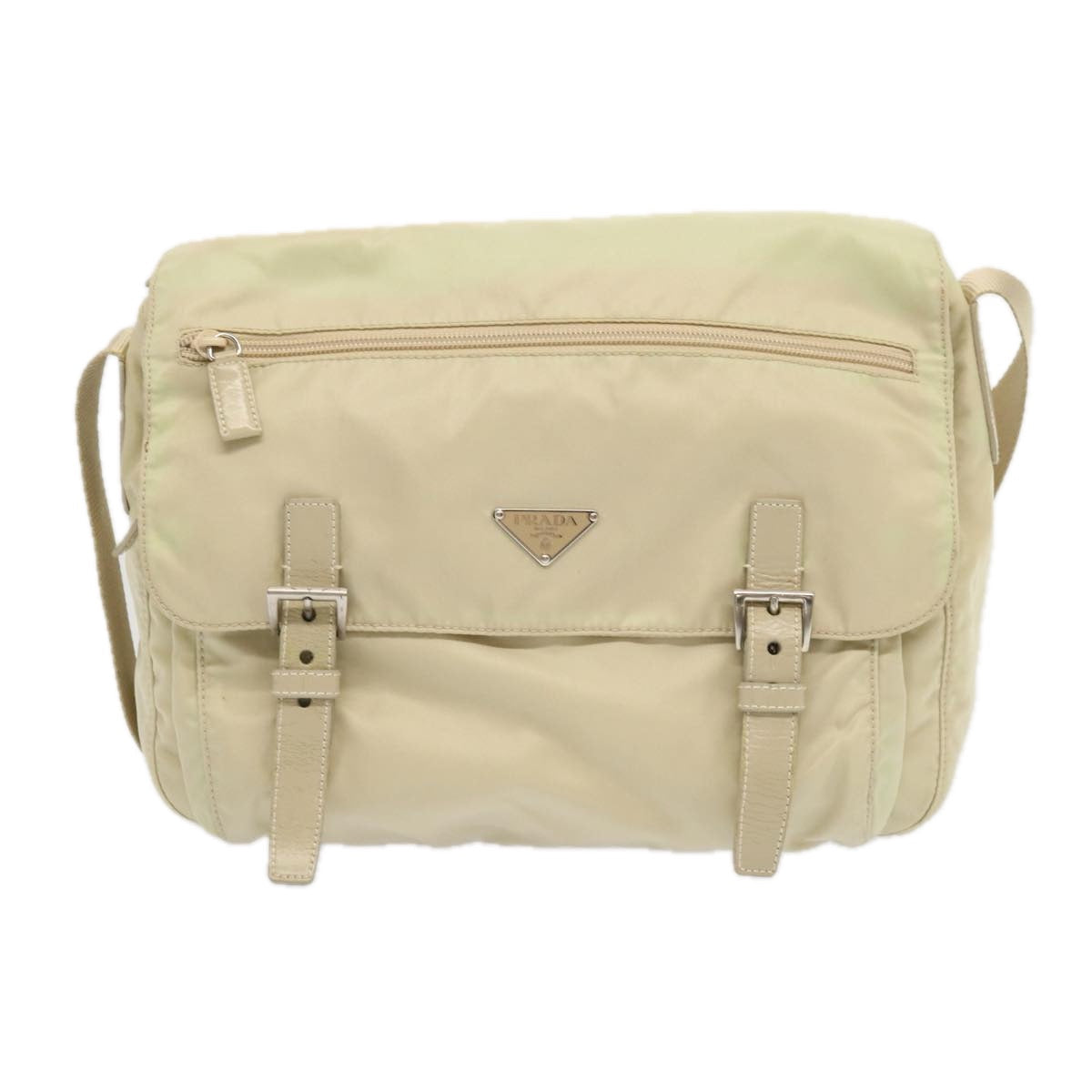 PRADA Shoulder Bag Nylon Cream  69349