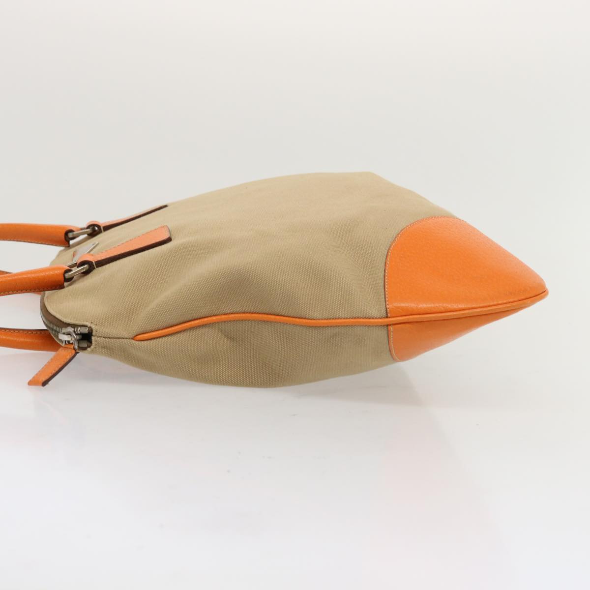 PRADA Tote Bag Canvas Beige Orange 69350