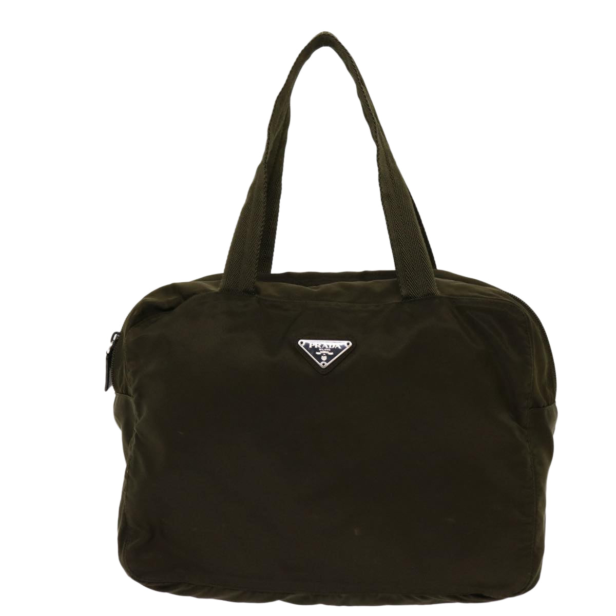 PRADA Hand Bag Nylon Khaki  69353