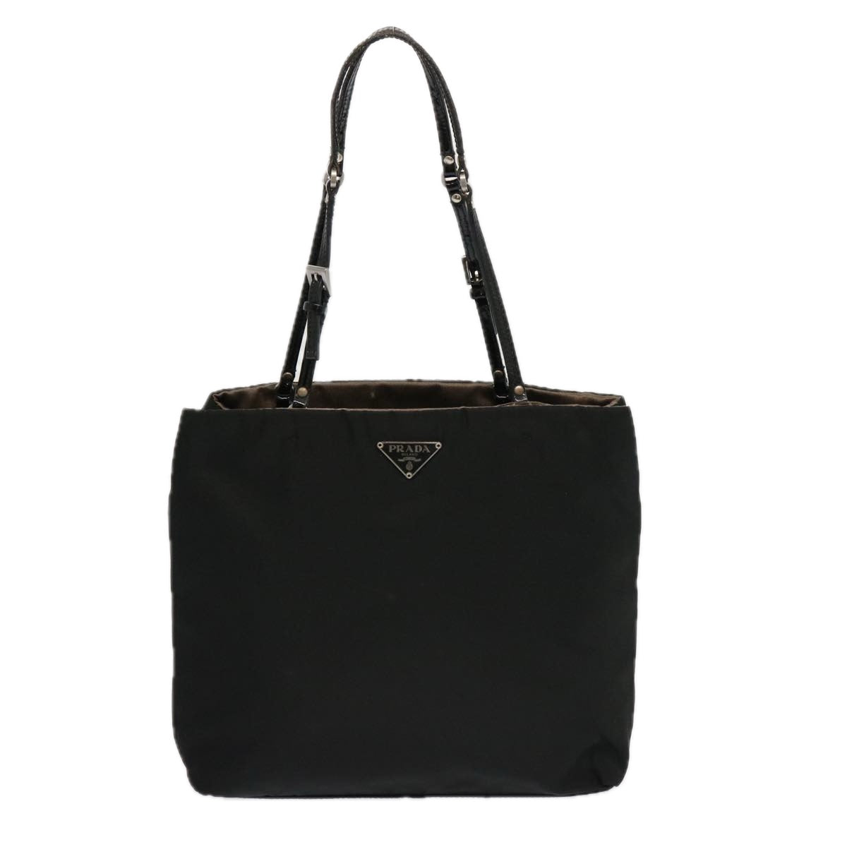 PRADA Hand Bag Nylon Black  69379