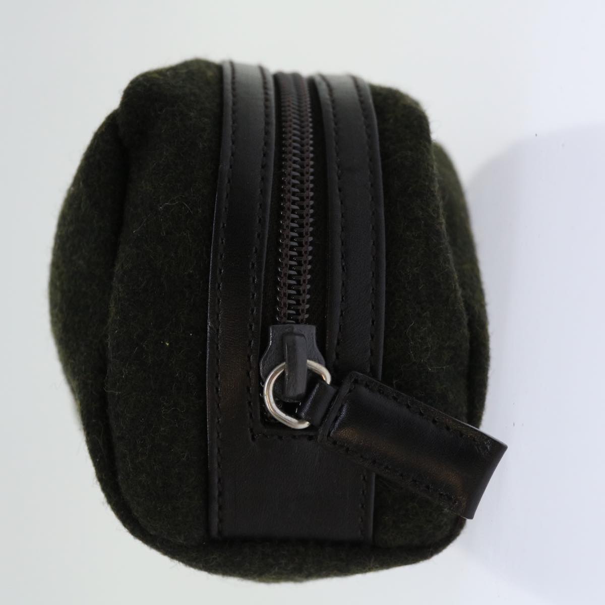 PRADA Pouch Wool Khaki 69543