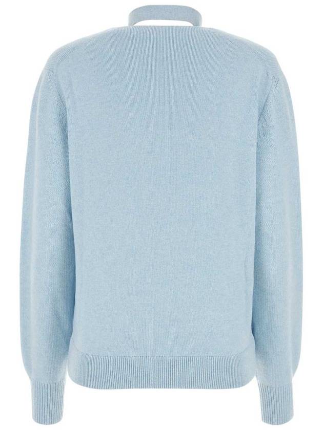Fendi Cutout Cashmere Cardigan Light Blue