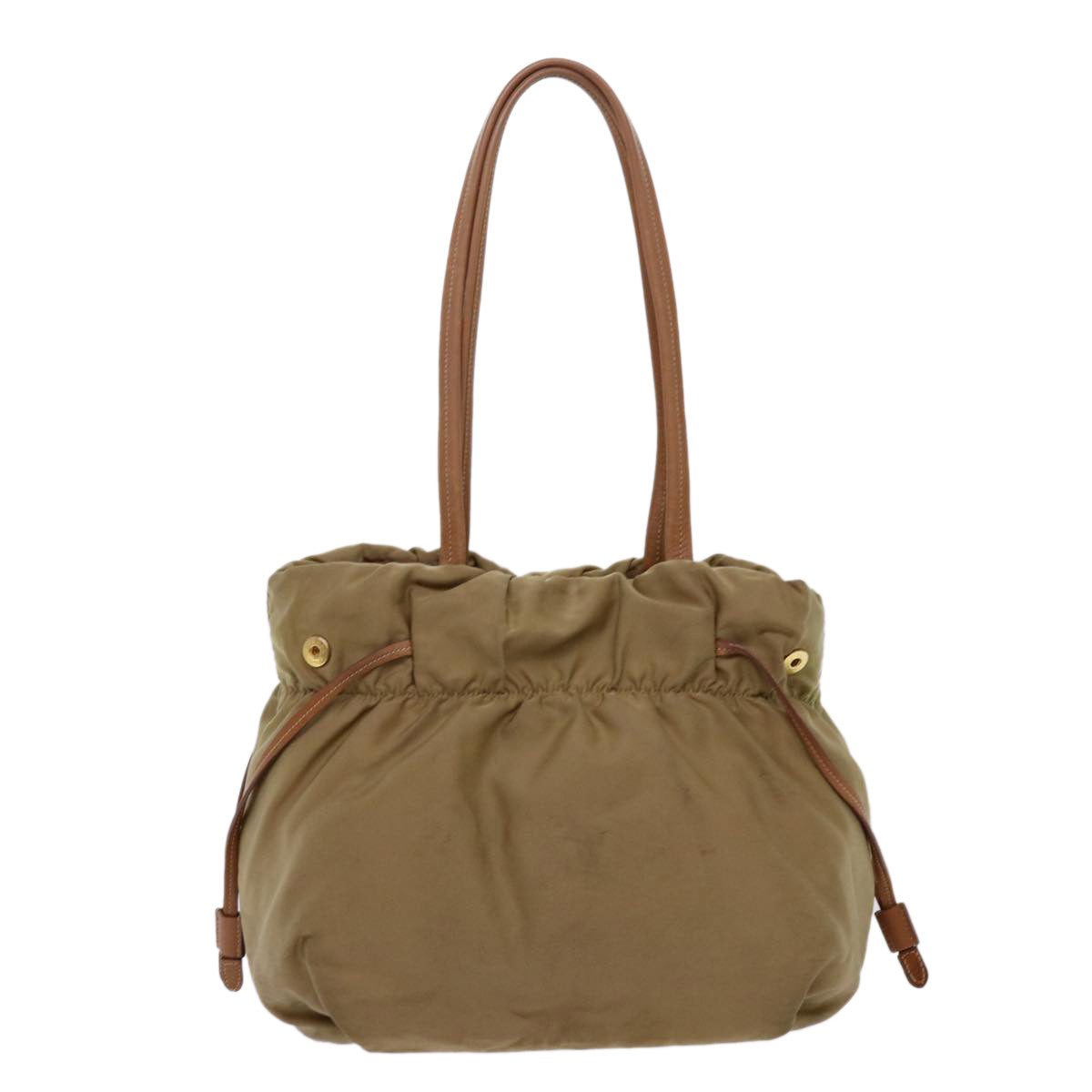 PRADA Tote Bag Nylon Beige 69649