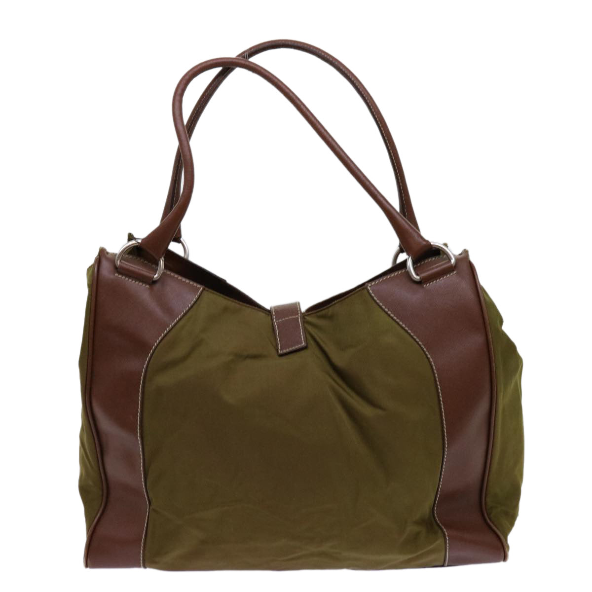 PRADA Tote Bag Nylon Khaki 69650