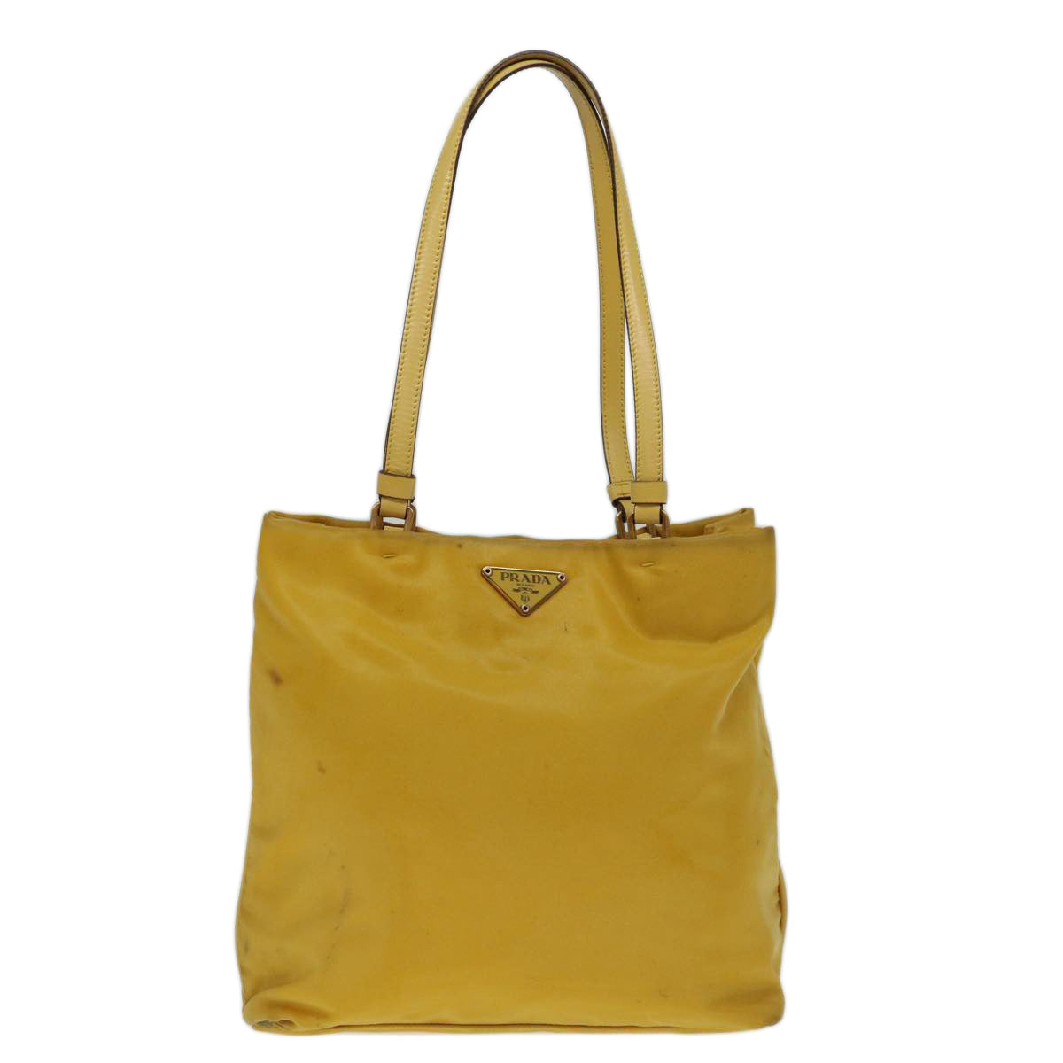 PRADA Hand Bag Nylon Yellow  69651