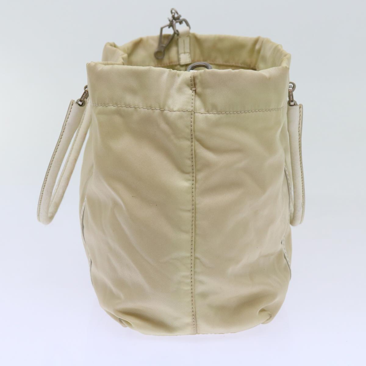 PRADA Hand Bag Nylon Cream 69652
