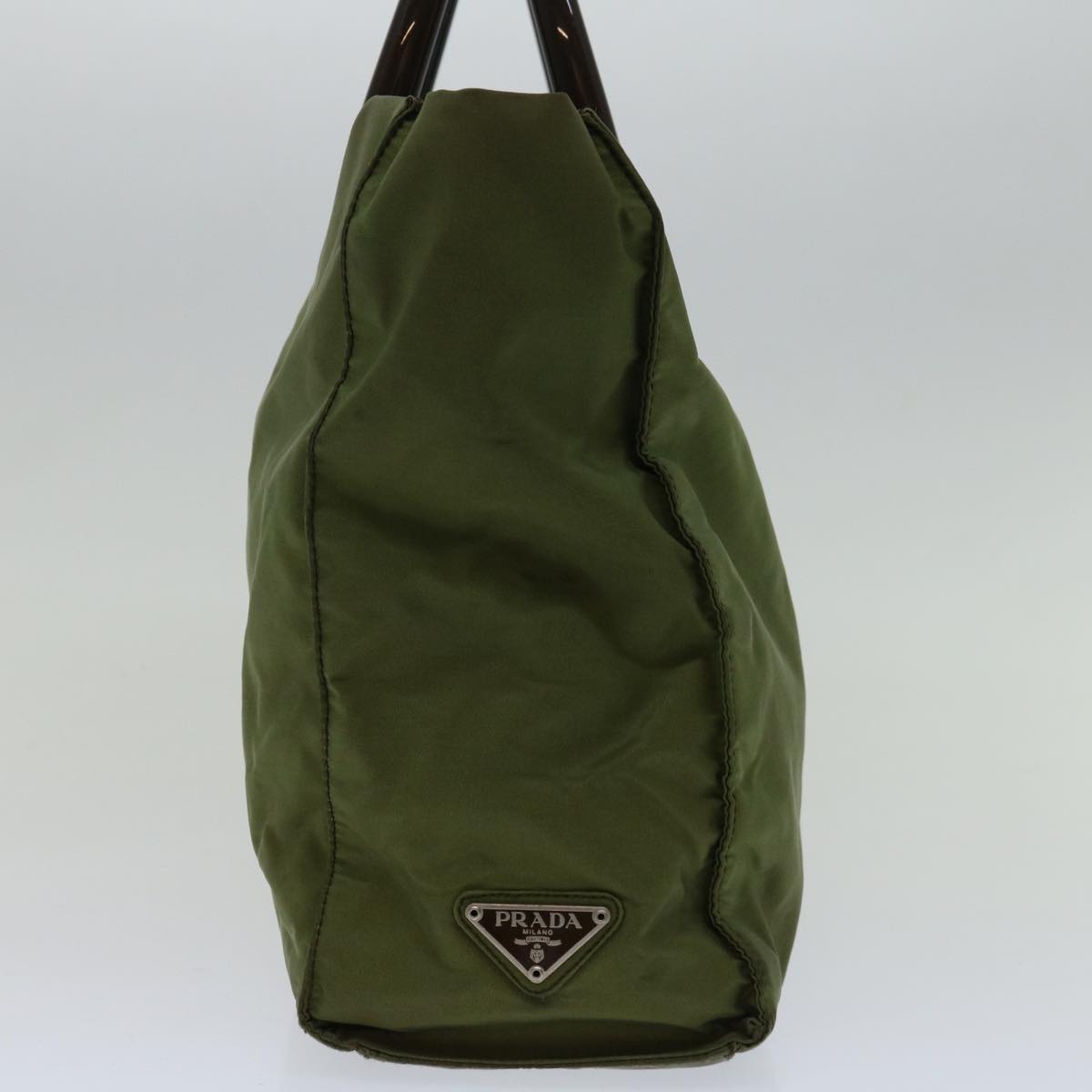 PRADA Hand Bag Nylon Khaki 69659