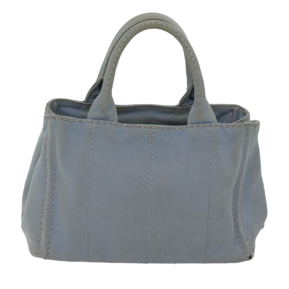 PRADA Canapa PM Hand Bag Canvas 2way Light Blue 69721