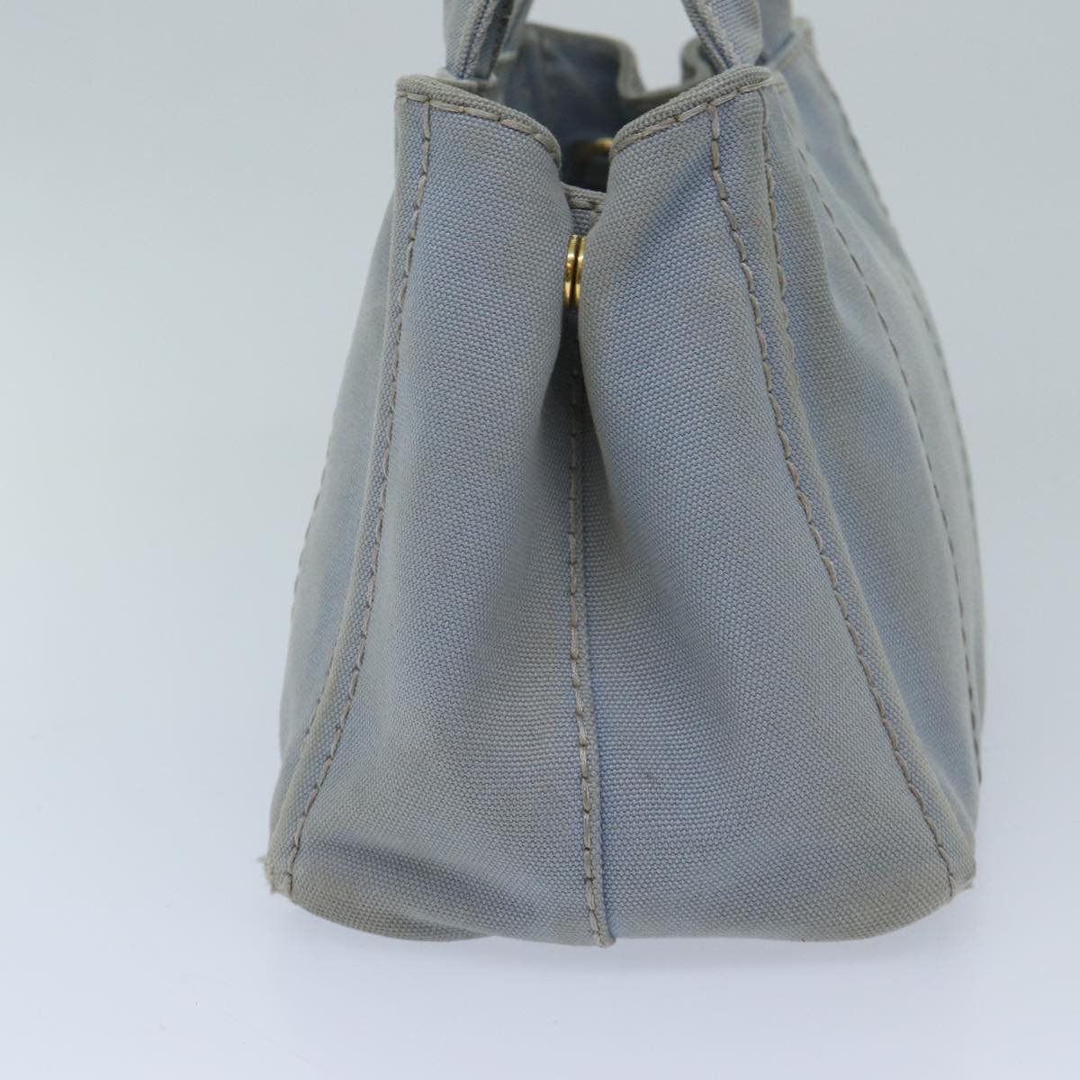 PRADA Canapa PM Hand Bag Canvas 2way Light Blue 69721
