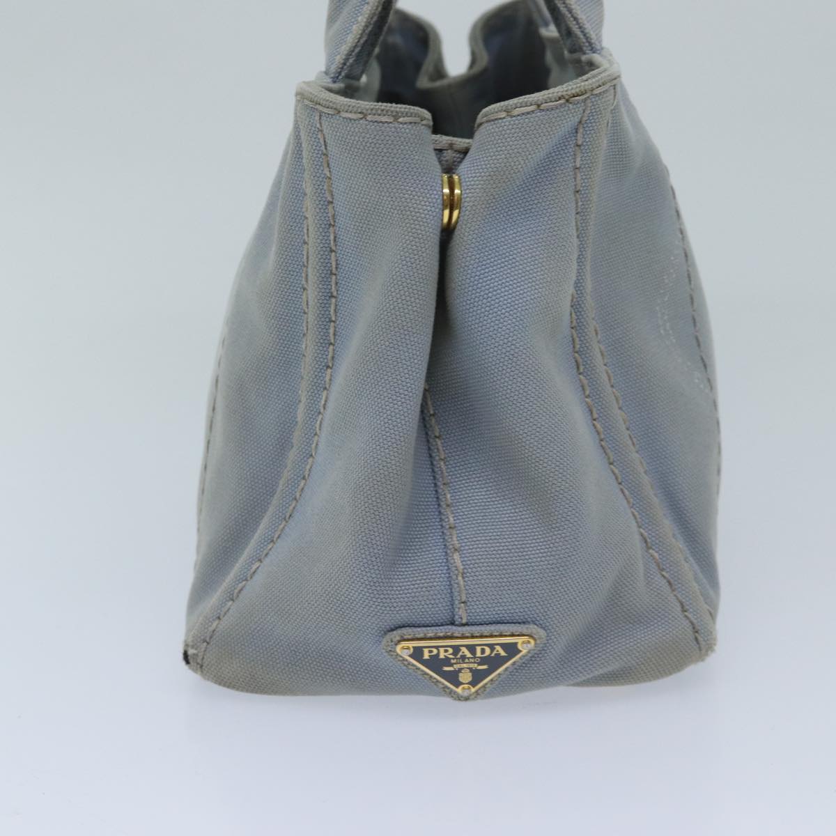 PRADA Canapa PM Hand Bag Canvas 2way Light Blue 69721