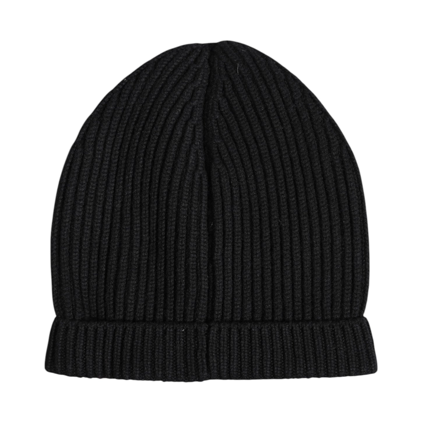 Dolce & Gabbana Black Cashmere Knitted Winter Beanie Men's Hat