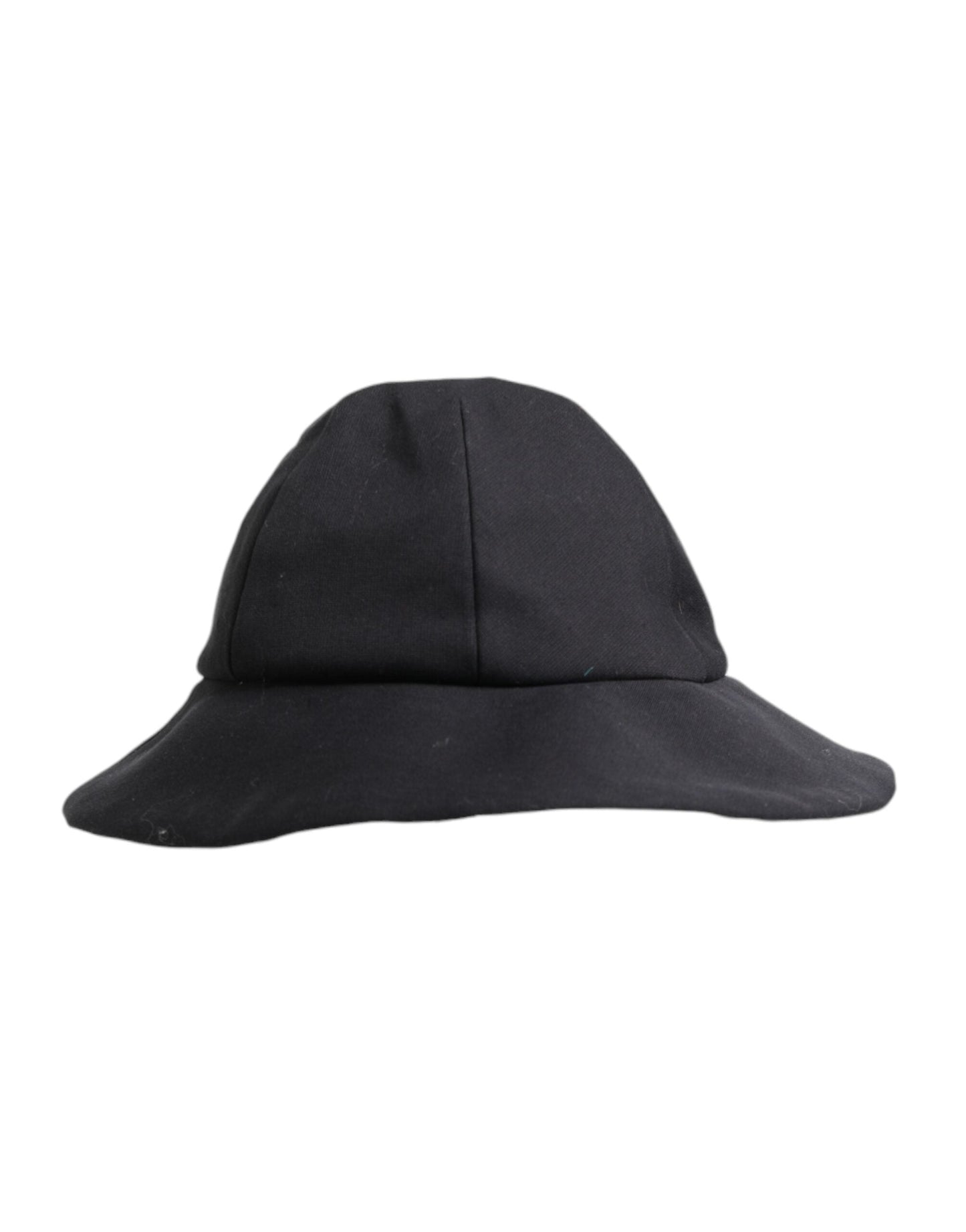 Dolce & Gabbana Black Cotton Wide Brim Bucket Women's Hat