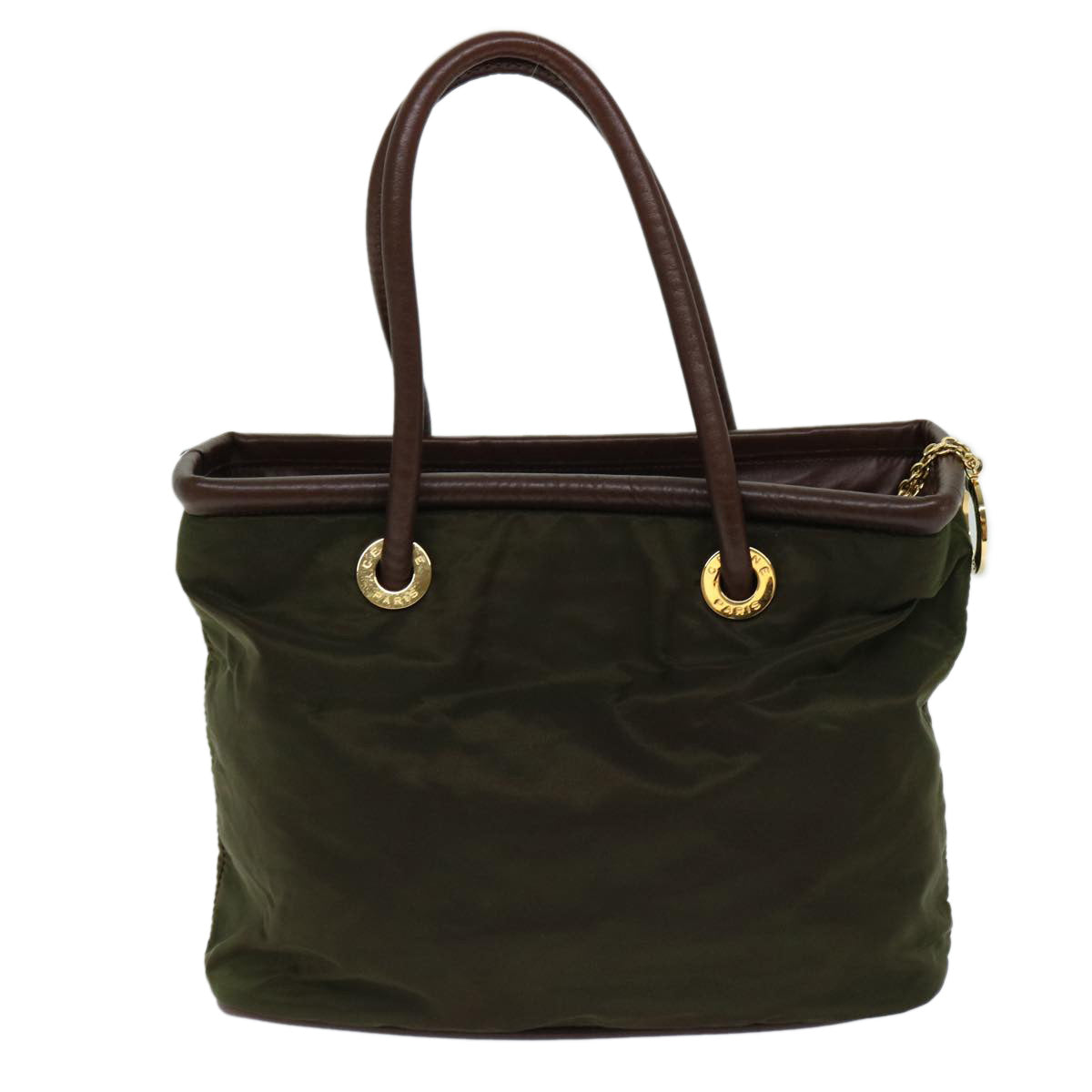 PRADA Hand Bag Nylon Khaki 69940