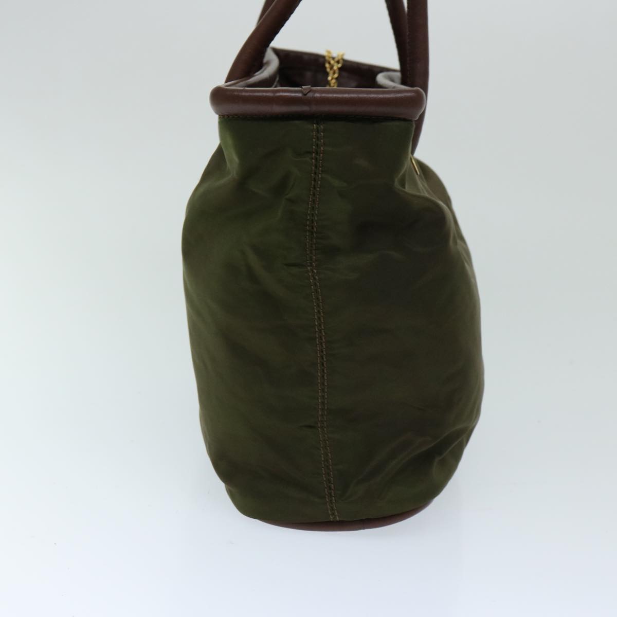 PRADA Hand Bag Nylon Khaki 69940