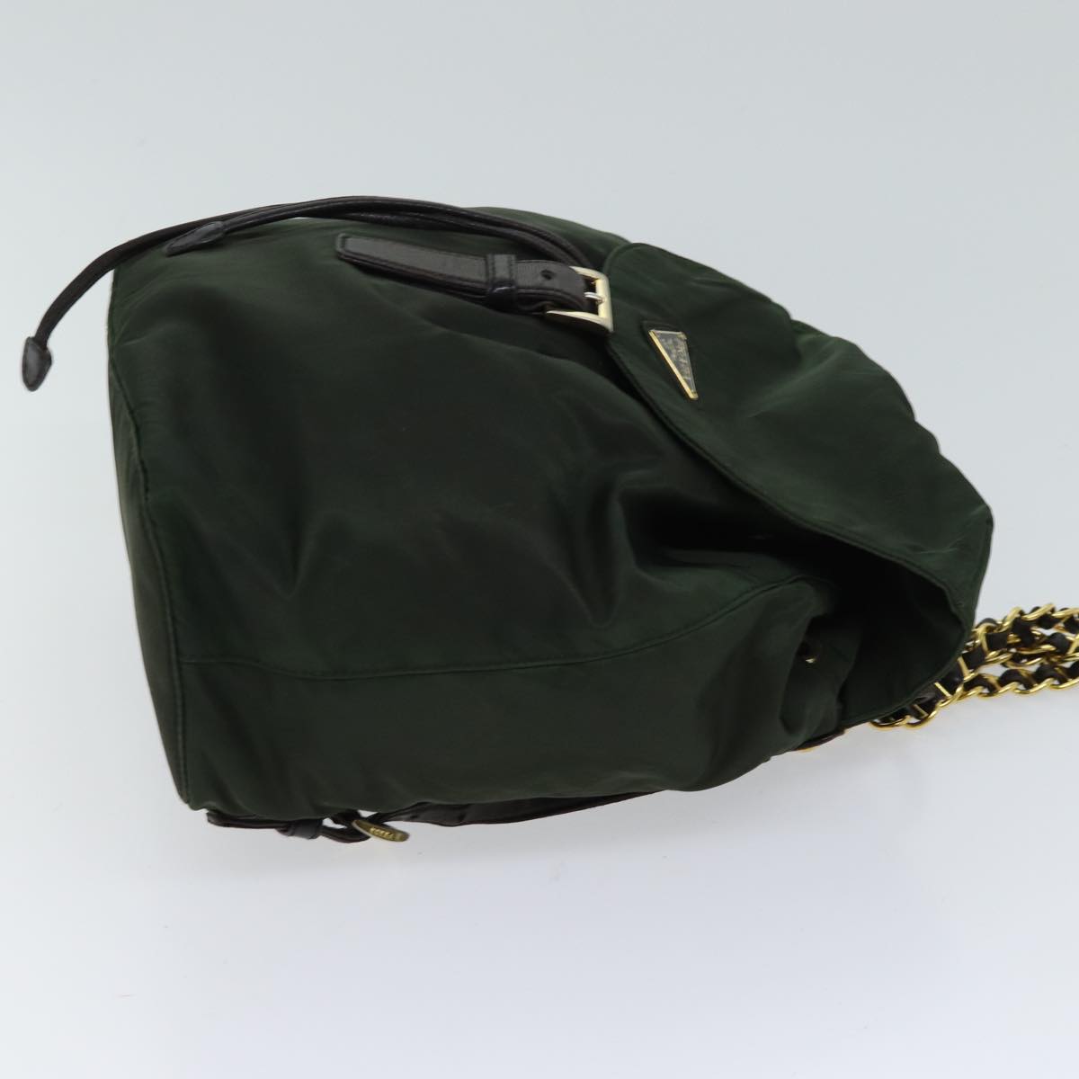PRADA Chain Backpack Nylon Black 69943
