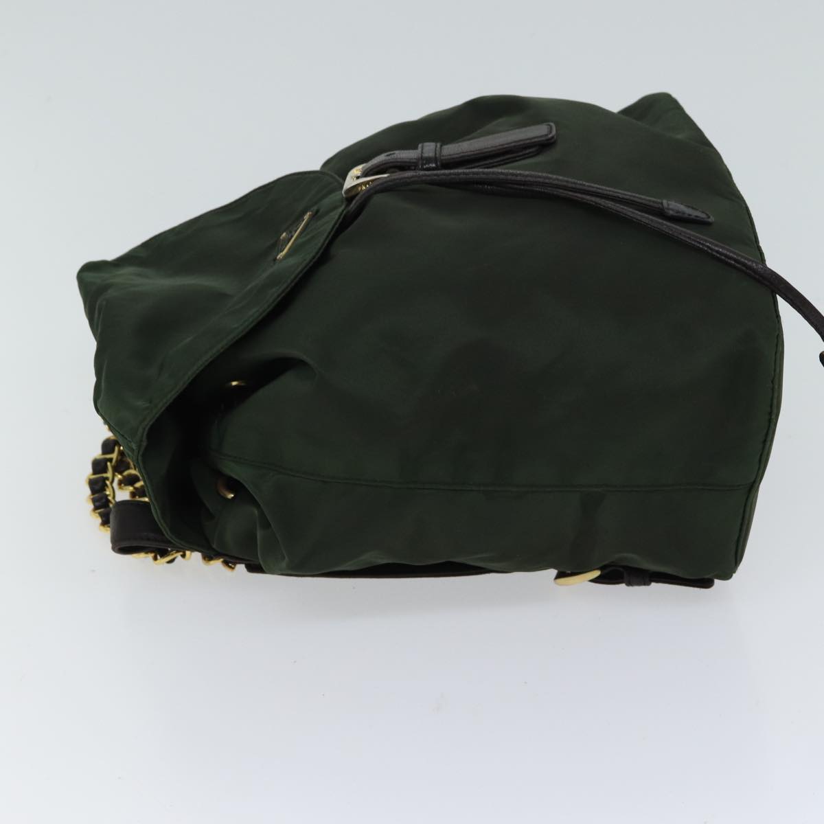 PRADA Chain Backpack Nylon Black 69943