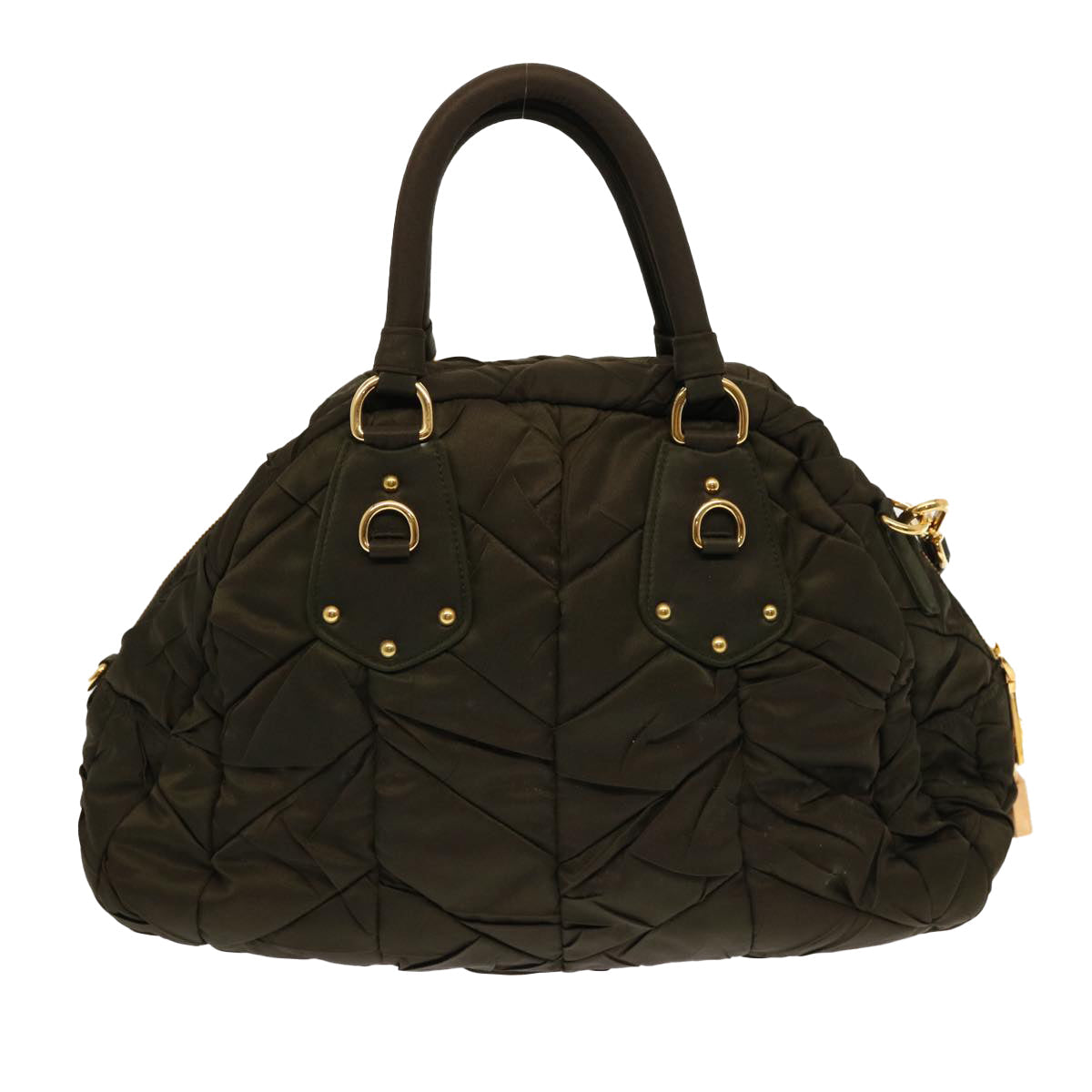 PRADA Hand Bag Nylon 2way Khaki 69944