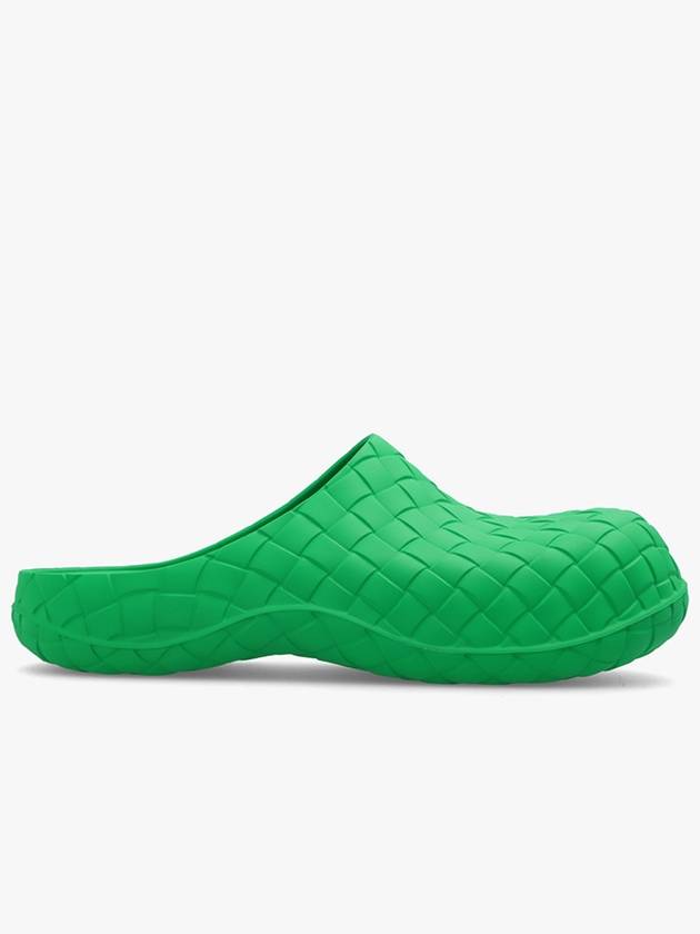 Bottega Veneta Intrecciato Rubber Slippers Green