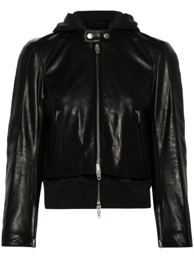 Balenciaga layered detail leather jacket 783831TOS08