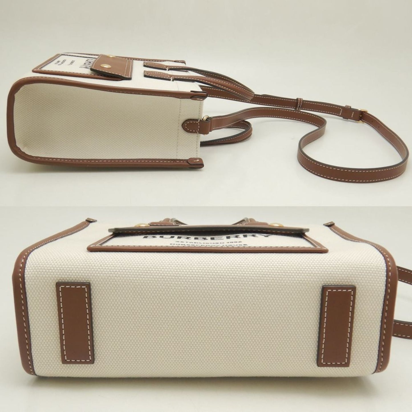 Burberry Canvas Leather Tote Bag ()