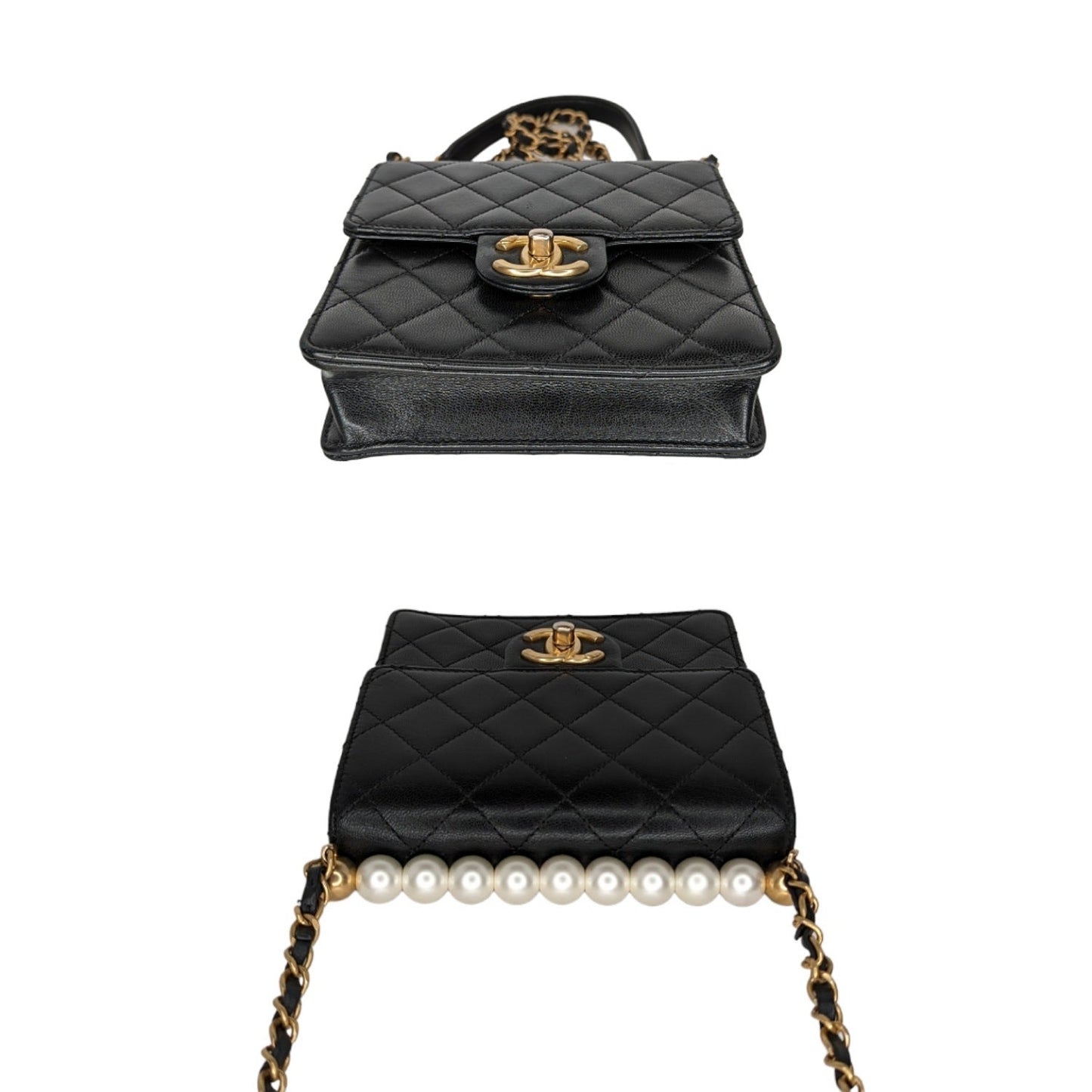 Chanel bag Small Goatskin Quilted Chic Pearls Flap Bag