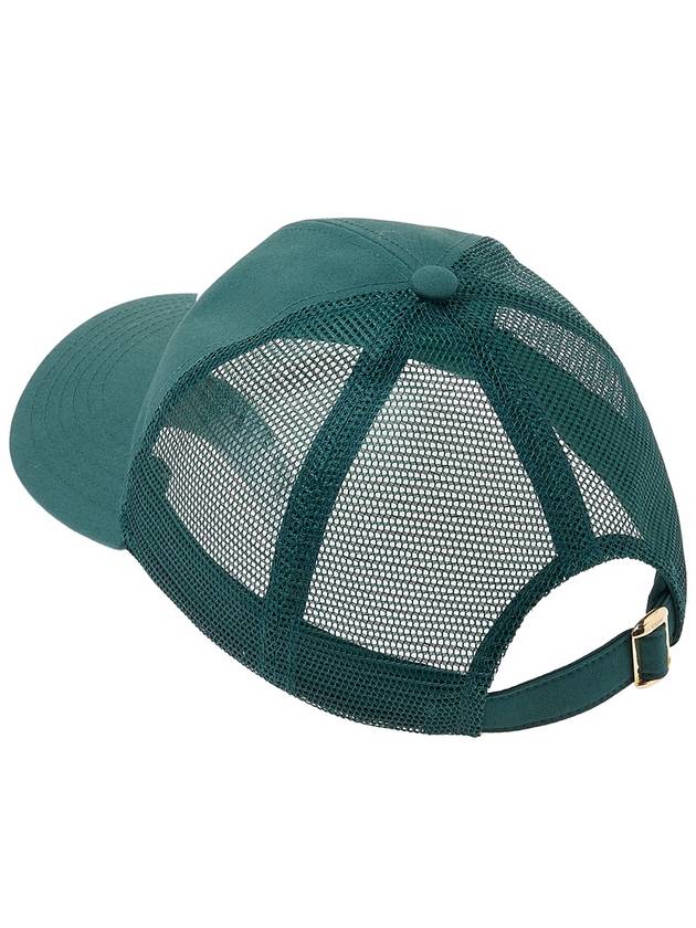CELINE Triomphe Patch Cotton Mesh Ball Cap Dark Green
