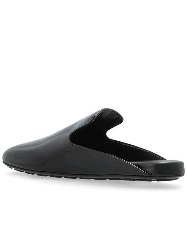 Bottega Veneta Bottega Veneta Leather Slides Roma, Men's, Black