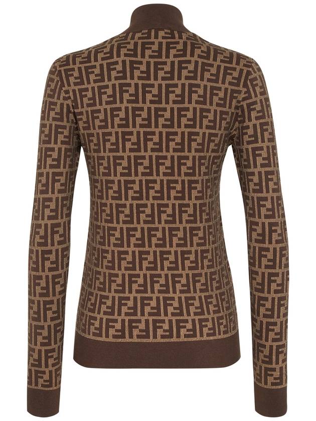 Fendi FF Cotton Turtleneck Brown