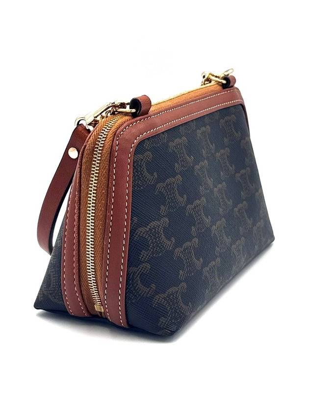 CELINE Triope Canvas On Chain Clutch 10E382CBX