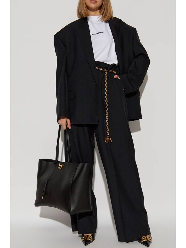 Balenciaga Balenciaga Trousers With Wool Finish, Women's, Black
