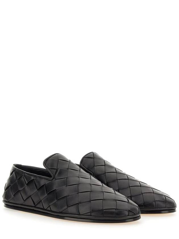 Bottega Veneta Intrecciato Leather Loafers Black